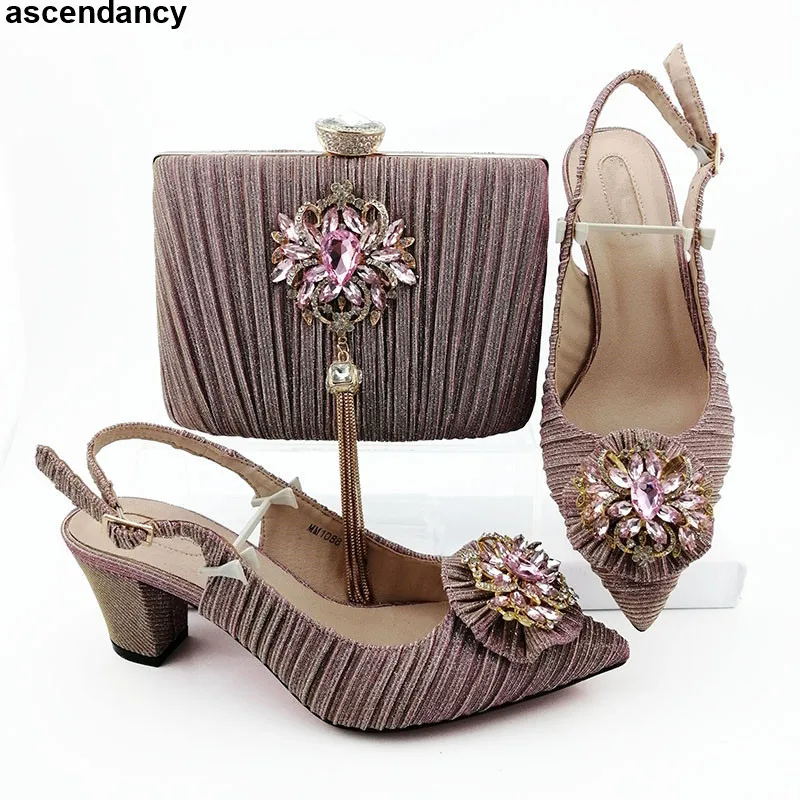 

Women Shoes and Bag To Match Set Italy Italian Shoe and Bag Set for Party In Women Nigerian Women Party Pumps Luxury Women Shoe
