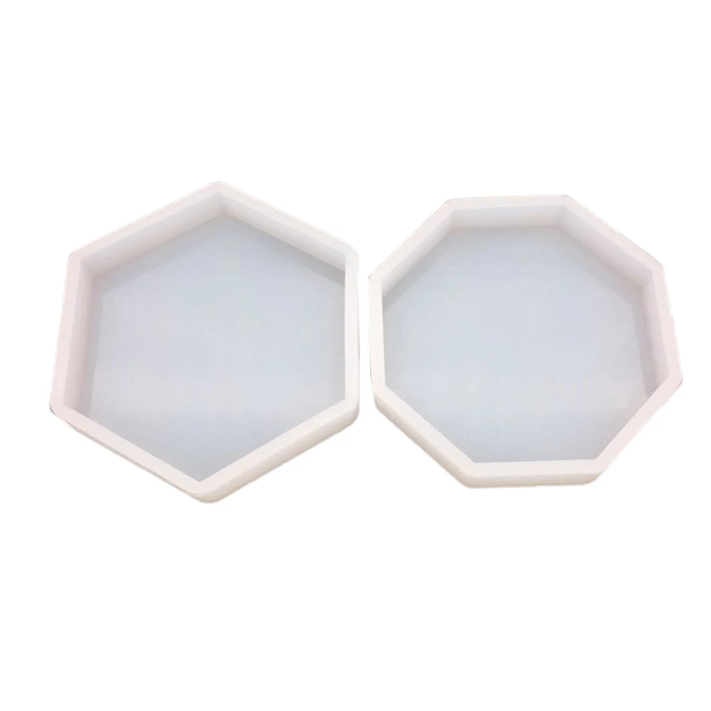 DIY Хрустальная эпоксидная восьмиугольная форма для стола с высоким зеркалом, силиконовая форма для камня, скандинавские геометрические пластыри, Ароматические украшения автомобиля