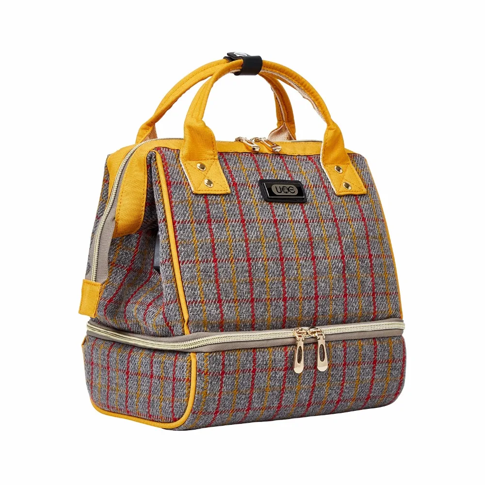 Модная сумка для подгузников для мам, большой клетчатый рюкзак для путешествий, дизайнерская Детская сумка для коляски, сумка-Органайзер для подгузников для мам