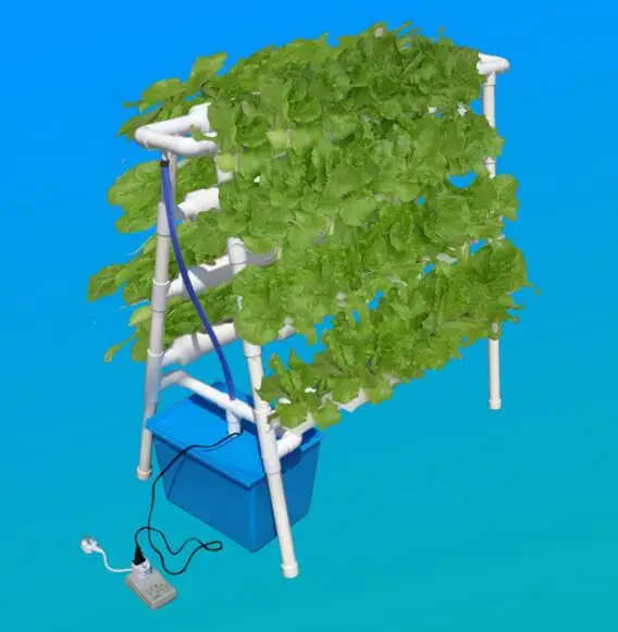 DIY 70pcs of net cup Hydroponics system NFT with . Nutrient Film Technique (NFT) PVC pipe plant