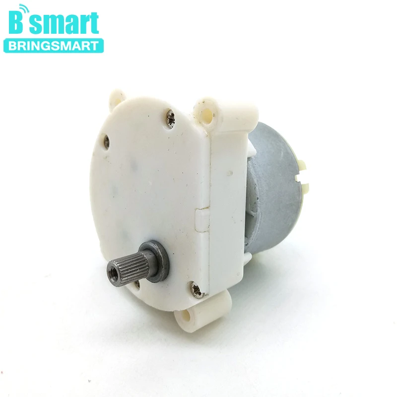 

Bringsmart DC 6~12 Volt Gear Motor Plastic Gearbox M3 Threaded Hole Mini Electric Machine Reducer 15~30rpm Low Noise CW CCW
