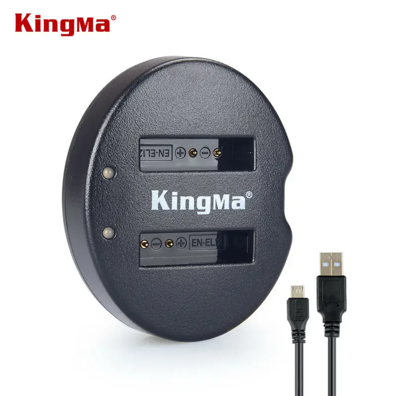 

KingMa BM015-EL12 Double (Dual) Battery Charger EN-EL12 EL12 Charger For Nikon S9700s/S8200/S9600/P330/S620/S8200/AW130s AW