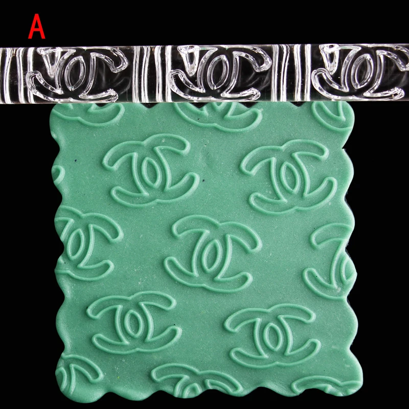 Non-stick X Letter Shaped Acrylic Embossed Rolling Pin 6 Styles Transparent Rolling Pin Cake Roller Decor Pastry Tools10