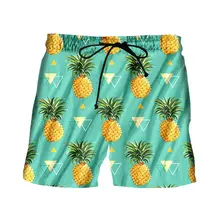 ALMOSUN Ананас листья летние пляжные шорты дизайн мужские s бермуды Корзина мяч короткие мужские Homme карго шорты
