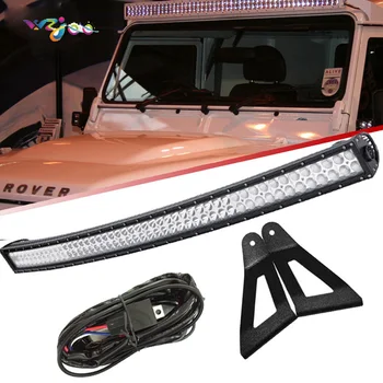 

WZJOO 50inch 288W Curved LED Light Bar Offroad 12V Combo Beam With Car Roof Mounting Brackets For Jeep Cherokee XJ 1984-2001