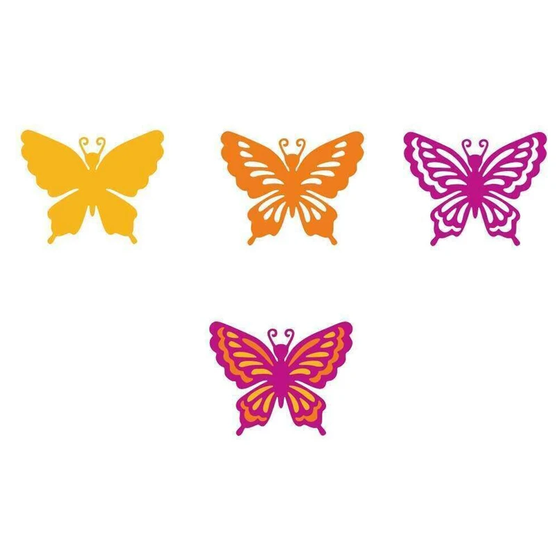 Download Layer Tendril Butterfly Metal Cutting Dies Stencils for ...
