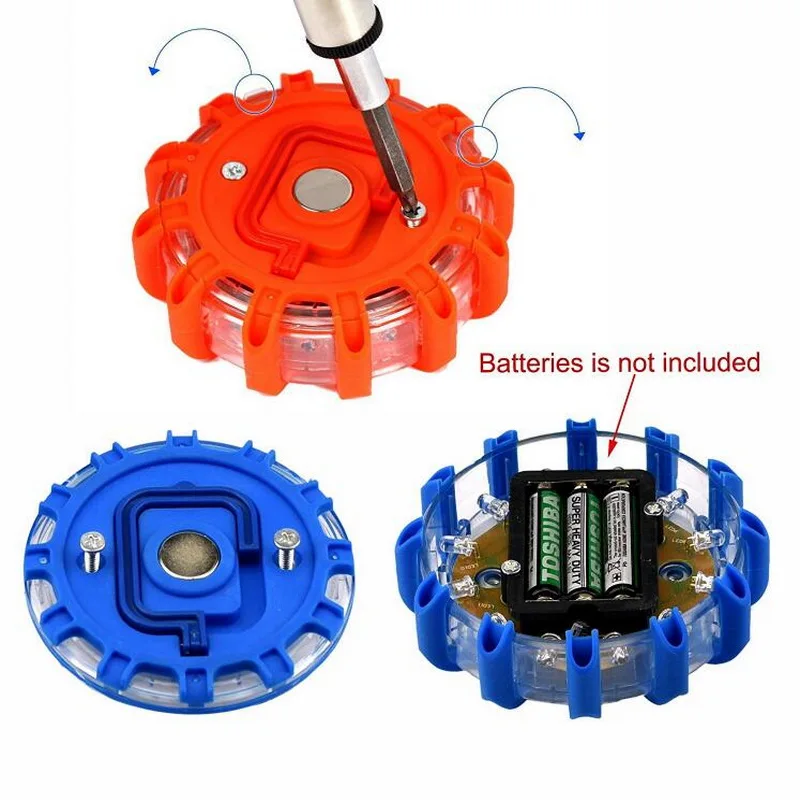 Tonlinker мини 12 светодиодный аварийный дорожный фонарик магнит мигающий Предупреждение ночные огни дорожный диск Маяк для автомобиля/грузовика/внедорожника