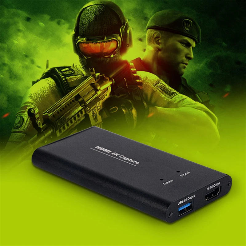

KuWFi 4K60Hz USB3.0 HDMI Video Capture HDMI to USB Video Capture Card Dongle Game Streaming Live Stream Broadcast with Mic input