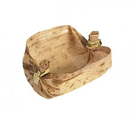 

Free Shipping Party Wedding Supplies, Disposable Eco-Friendly Tableware, 30ml Capacity Bamboo Leaf Mini Bowl, 12/Pack