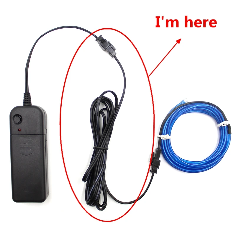 2 м 2Pin SM удлиненный провод Connecotor для электролюминесцентный провод el свет