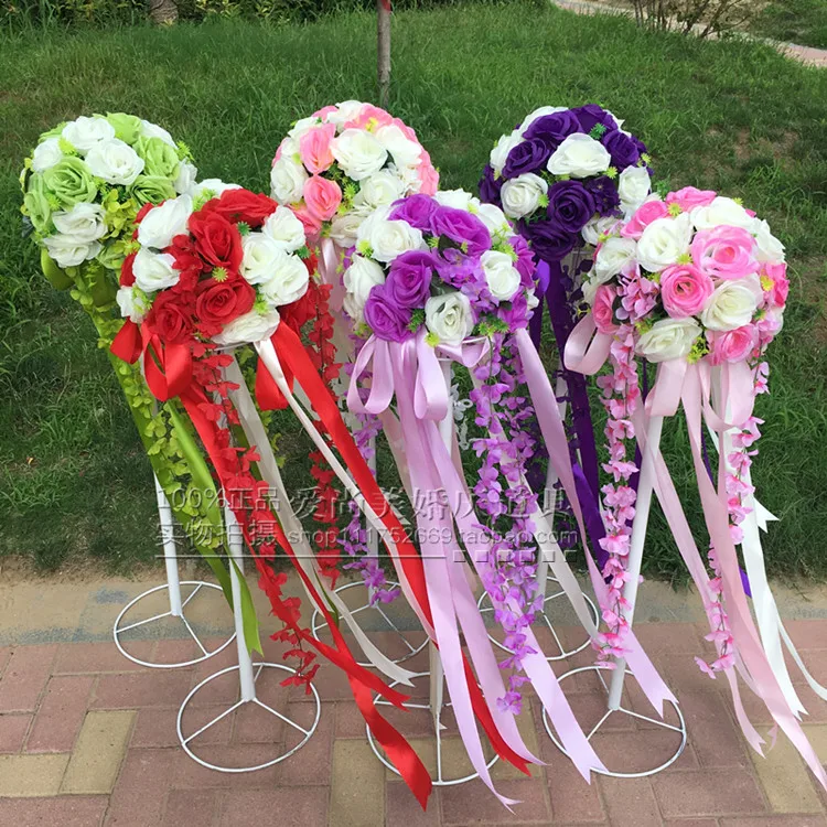 

100cm to 150cm tall Wedding opening road Standing flowers with flowers & kissing ball