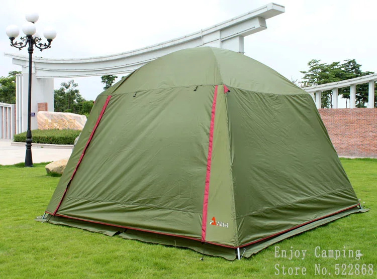 التيل جودة عالية مزدوجة طبقة ultralarge 4-8person الأسرة حزب gardon الشاطئ التخييم خيمة شرفة الشمس المأوى العريشة