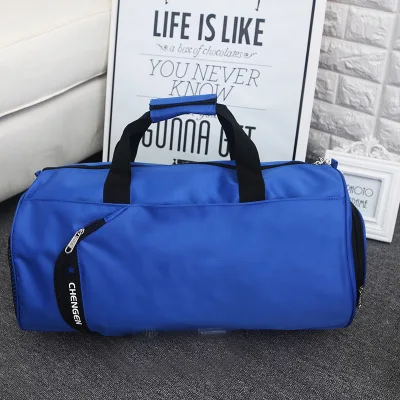 Водонепроницаемый большая сумка через плечо для путешествий большой вещевой мешок сумка-Органайзер для путешествий дорожные сумки Портативный Тканевая обувь хранения сумка для короткого путешествия - Цвет: Blue