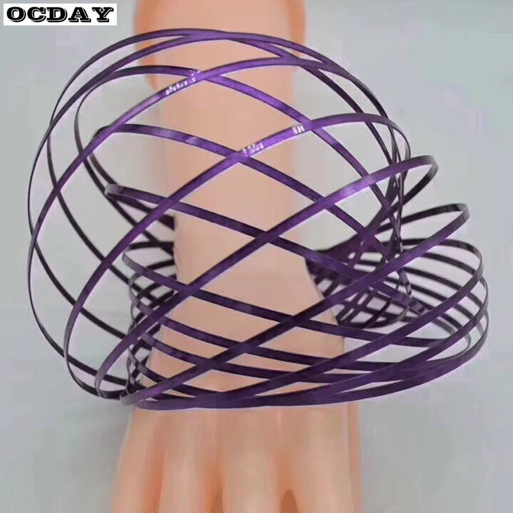 Flowtoy удивительный Flowring кинетическая Весна Spinner забавная уличная игра умный поток