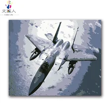 Истребитель Eagle краски по номеру военной тематики Масляная картина-раскраска номера тема живопись маслом подарки для друзей