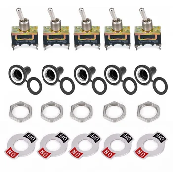 

5xWaterproof Toggle Flick Switch 12V ON/OFF Car Dash Light 12 Volt SPST 15A 250V