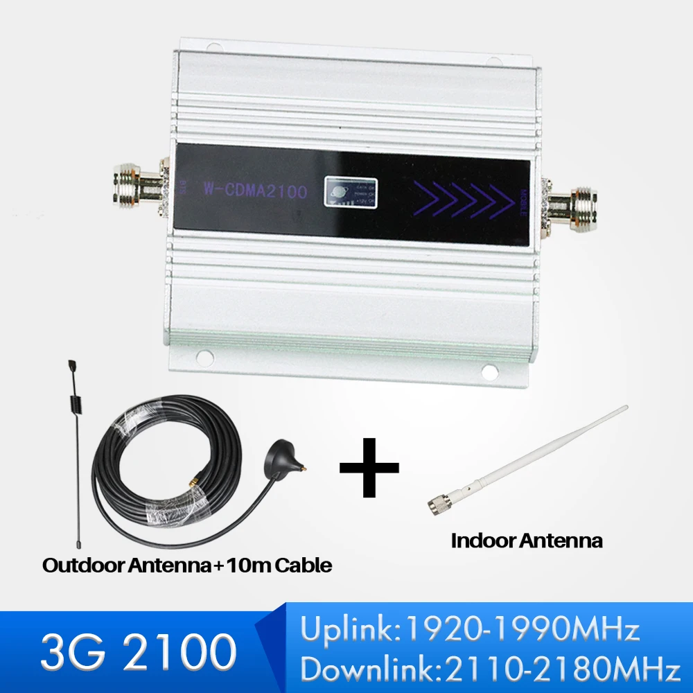 

NEW 3G booster 2100 UMTS Mobile Repeater 70dB Gain Signal Booster LCD Display Amplifier Repetidor with full outdoor antenna Kit