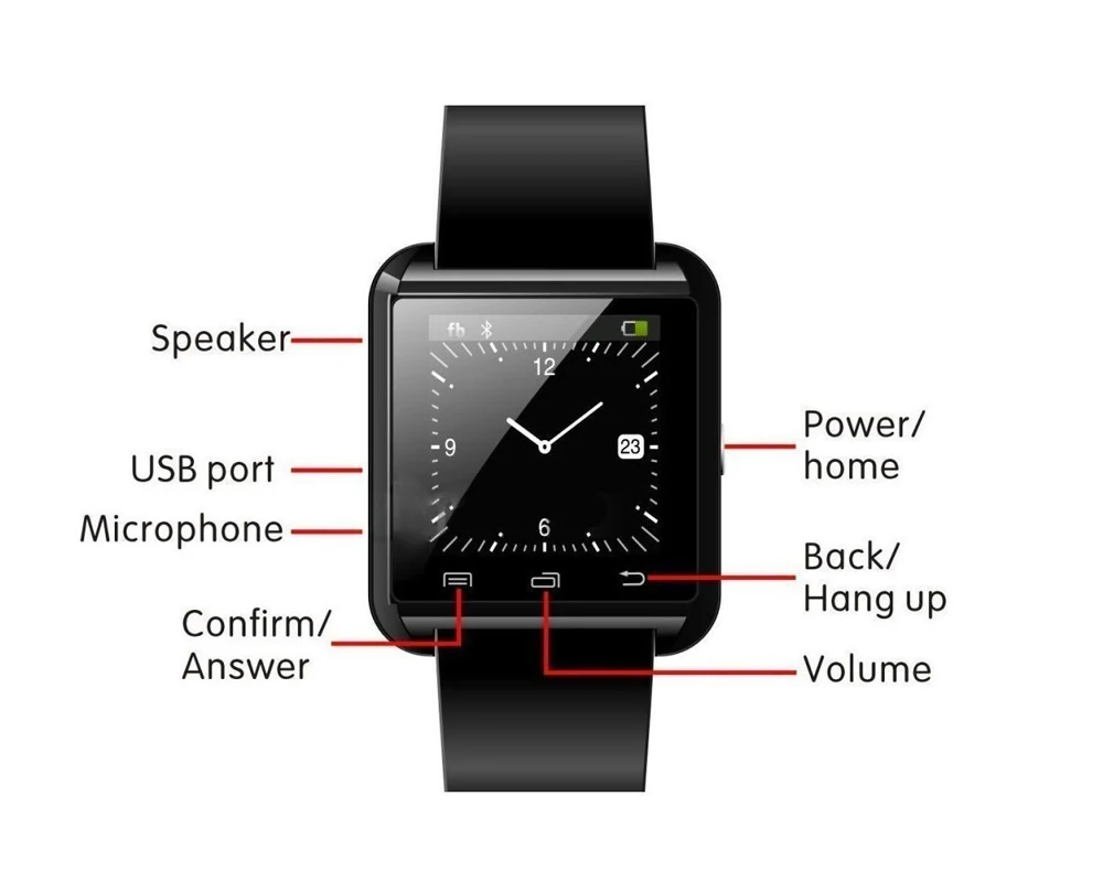 Bluetooth Смарт-Браслет Модные Bluetooth Смарт-часы для samsung S4/Note2/3 для htc для LG для Xiao mi Android смартфон