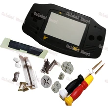 Совершенно черный цвет корпуса ограниченная экран панель игра резиновая наклейка полные части подходят для GameboyAdvance корпус Advance