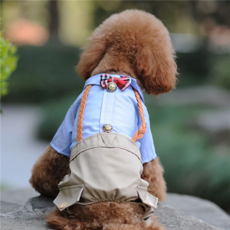 

Dog Wedding Clothing Male Dog Suit Jumpsuit Romper Overalls Small Dog Clothes Costume Puppy Chihuahua Poodle Bichon Pug Coat