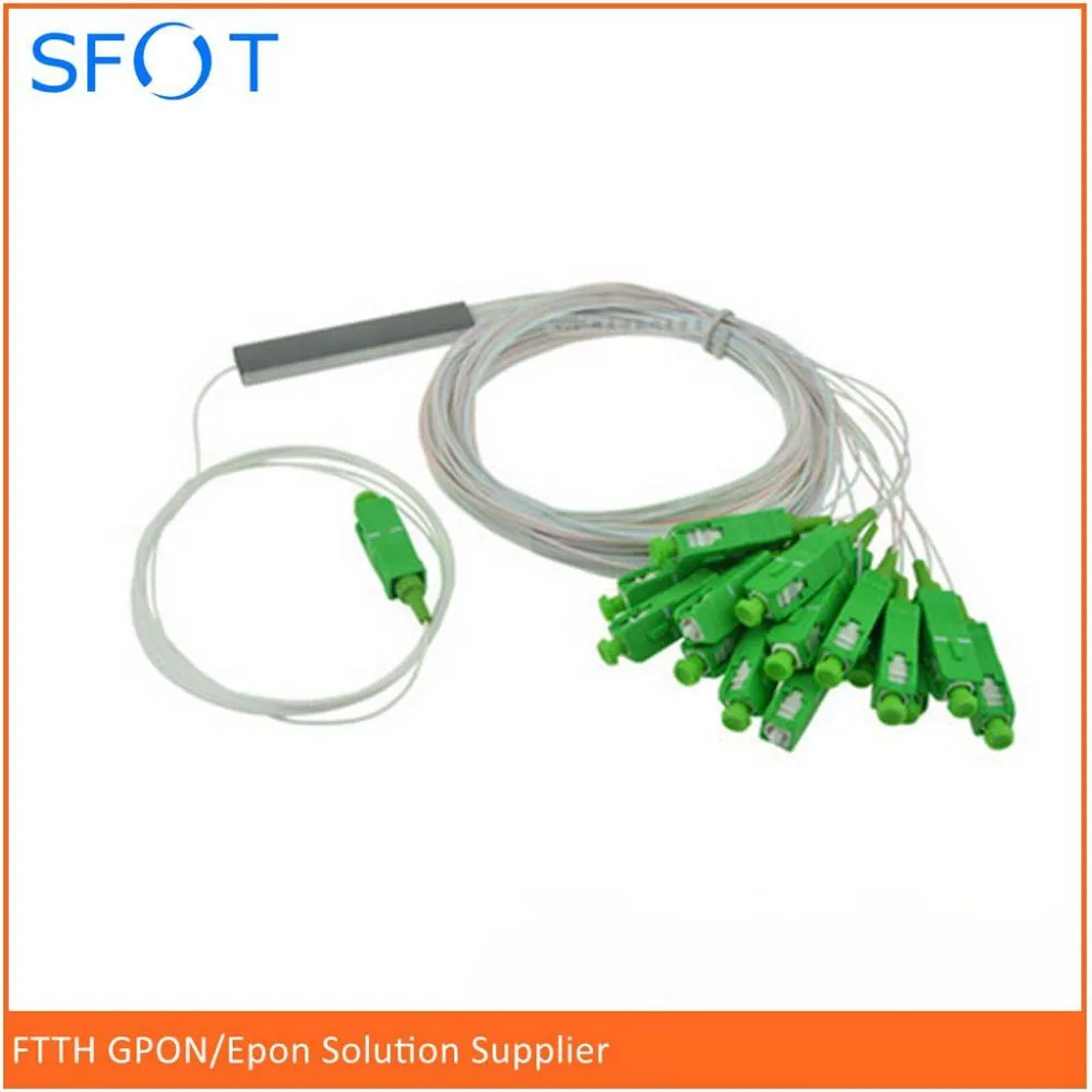 

FTTH accessories In Line SCAPC 1x16 Port Mini PLC Splitter with connectors SM, 0.9mm tube