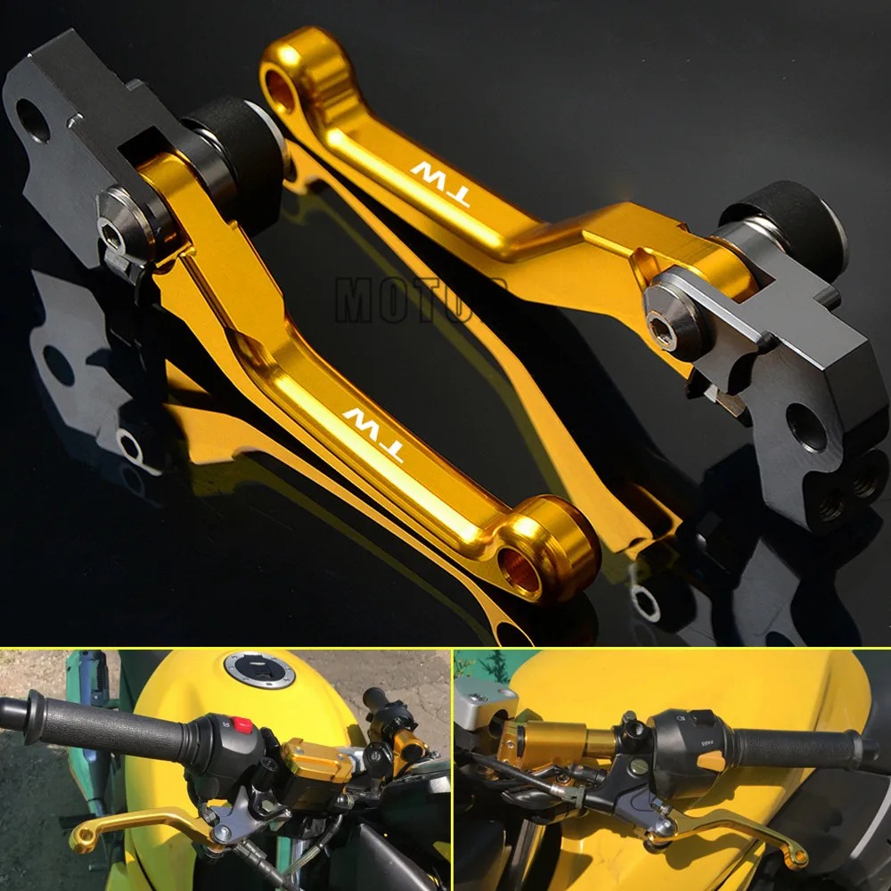 

For YAMAHA TW125 1999-2004 TW200 2000-2017 TW225 2002-2017 CNC Aluminum Motocross Dirt Bike Pit Pivot Brake Clutch Levers Handle