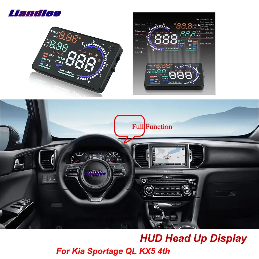 

Liandlee For Kia Sportage QL KX5 4th 2015-2018 Safe Driving Screen OBD Car HUD Head Up Display Projector Windshield