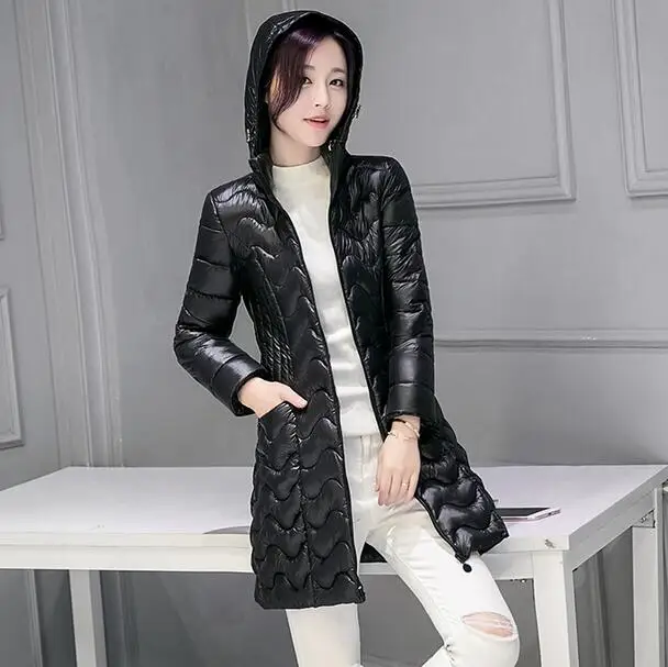 2016 new winter long jacket women coat hooded padded cotton jacket coat outwear fashion warm Women