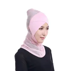 Женская мусульманская хиджаб подхиджабник ниндзя головы исламский платок дамская шляпа без полей Кепки шарф