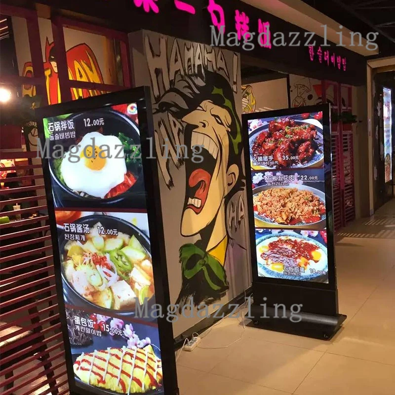 

Outdoor & Indoor Movable Aluminum Frame LED Illuminated Menu Boards 50x100CM LED Menu Lightbox for Restaurant/Hotle/Pizza Shop