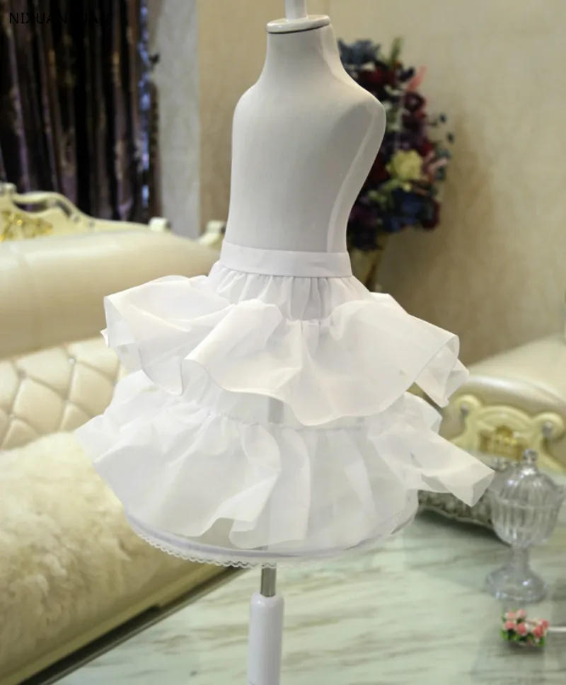 

New Arrival Children Petticoats for Flower Girl Dress Wedding Bride Accessories White/Black 2 Hoops Kids Crinoline Underskirt