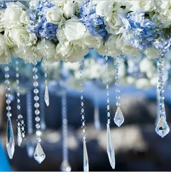 

30M/ LOT, Garland Diamond Strands Glass Crystal Bead Curtain, Wedding Party Decoration, crystal chandelier Parts