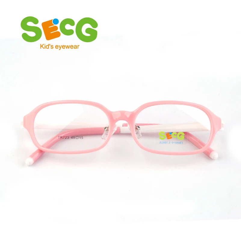 

SECG Flexible Spring Hinge Kids Frame Optical Hyperopia Myopia Glasses Clear Children Frame Nose Clip Lunettes Oculos Eyeglasses