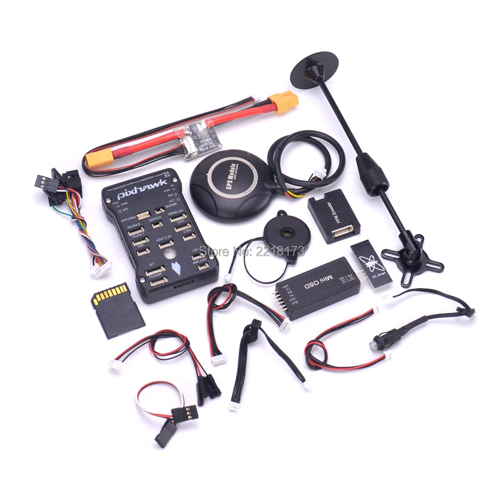 

1 set Pixhawk PX4 PIX 2.4.8 32 Bit Flight Controller M8N GPS Minim OSD Power Module Safety Switch Buzzer PPM I2C For FPV F450
