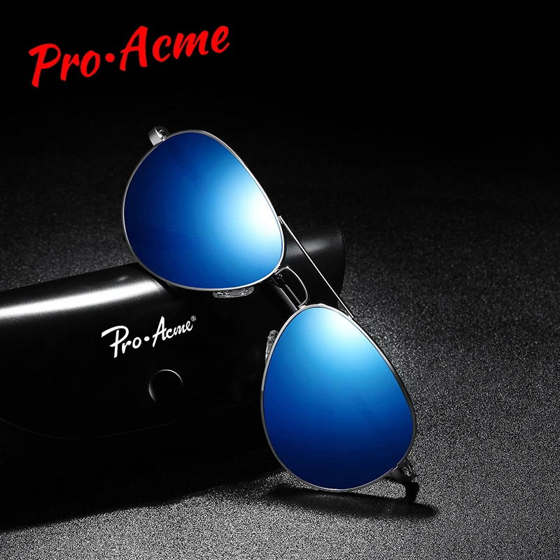 

Pro Acme Classic Large Metal Pilot Polarized Sunglasses Men/Women Driving Travel Sun Glasses for Men UV400 Protection PA1184