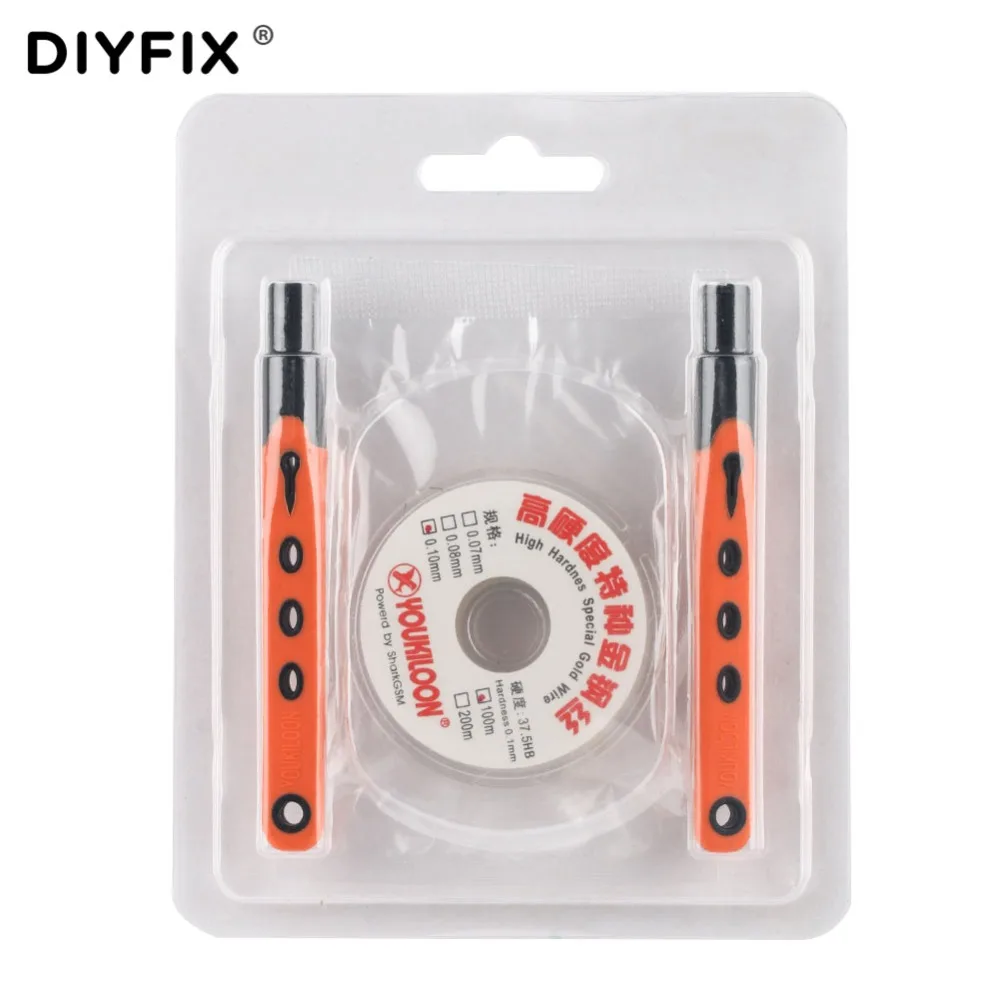 

DIYFIX 0.1mm*100m Mobile Phone Repair Tool LCD Screen Separation Wire Cutting Line With Handle for iPhone Samsung Hand Tool Sets