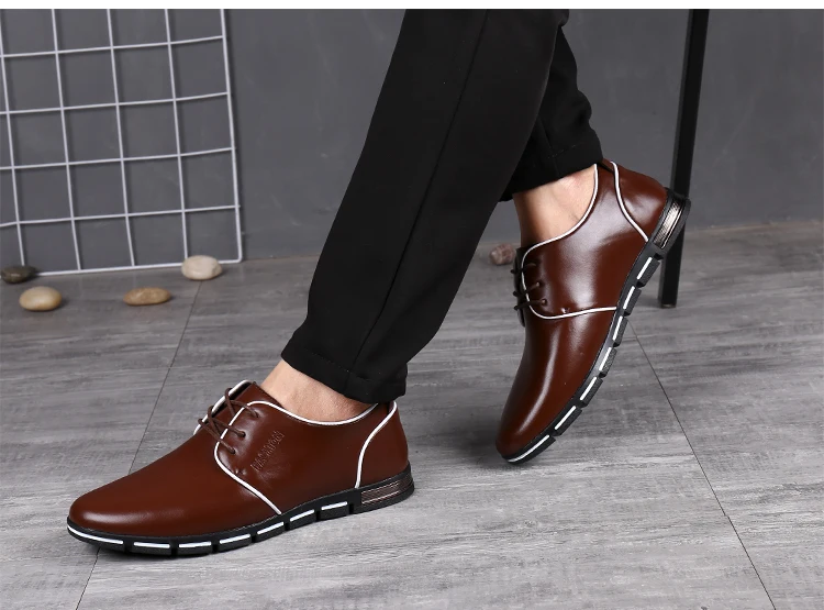 DBTX большой размер 38-48 Для мужчин повседневная обувь модные кожаные Мода дышащая для мужчин Footear Лоферы Мужская обувь на плоской подошве Прямая поставка 663