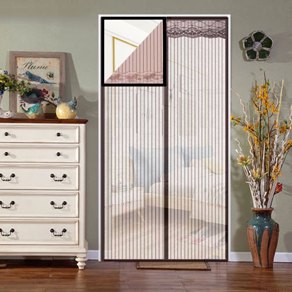 

Summer Magnetic Mesh Net Anti Mosquito Insect Fly Bug Curtain Automatic Closing Door Screen Kitchen Curtain
