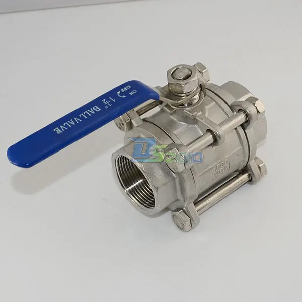 

1-1/2" Full Port Ball Valve Threaded 3-Piece Stainless Steel 316 1000WOG