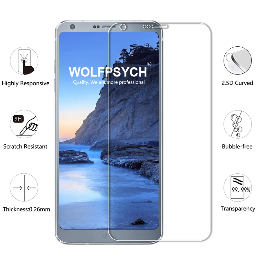 WOLFPSYCH 2 шт./лот не полное покрытие закаленное Стекло для LG G6 9 H 2.5D Экран протектор