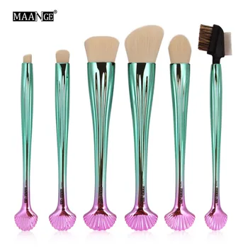 

MAANGE Shell Makeup Brushes Set Blush Foundation Power Eye Shadow Eyebrow Contour Make Up Brushes Comestic Beauty Tool D2