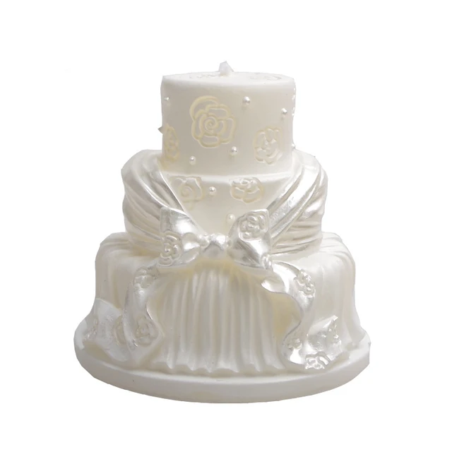 Beautiful wedding celebration cake candle mold soap mould fondant