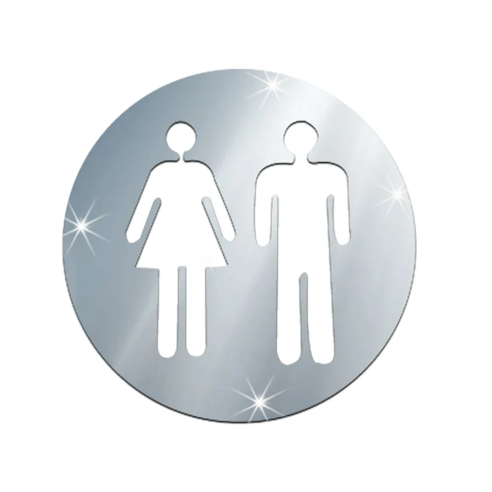 Woman&Man Toilet Sign Mirror Wall Sticker 3D Removable Bathroom Mirror Stickers for Home Hotel Washroom Door Sign Mirror Sticker Woman&Man Toilet Sign Mirror Wall Sticker 3D Removable Bathroom Mirror Stickers for Home Hotel Washroom Door Sign Mirror Sticker