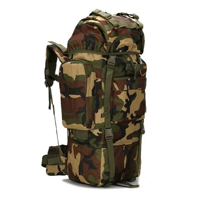 70L открытый альпинистский походный рюкзак с дождевиком Универсальный Военный Тактический Рюкзак Molle водонепроницаемый походный рюкзак для кемпинга - Цвет: 3