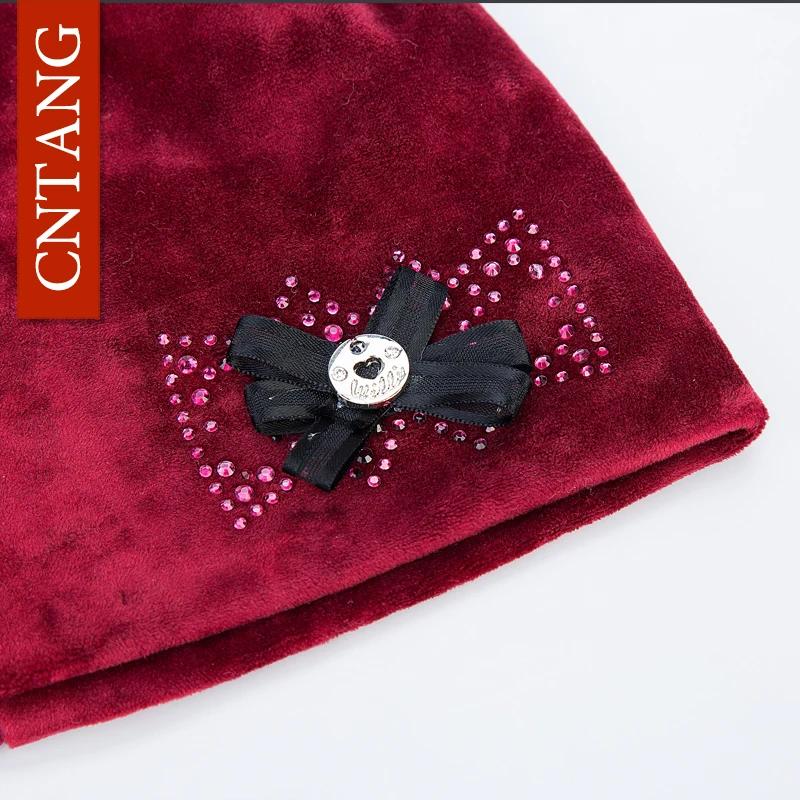 CNTANG Cute Cat Ears With Flower Caps Winter Warm Women Hats Flannel Autumn Beanies Fashion Girls Hat Velvet Skullies For Female 6