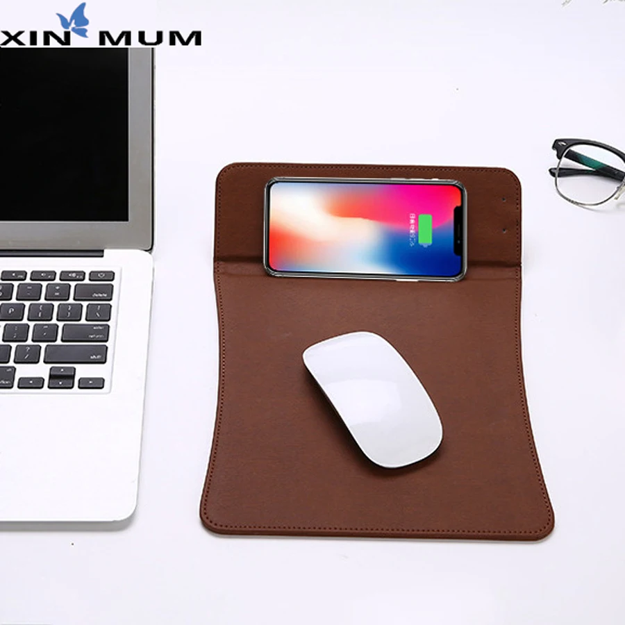 XIN MUM коврик для мыши Qi Беспроводное зарядное устройство iPhone X 8 plus Samsung Galaxy S9 S8 Plus S6