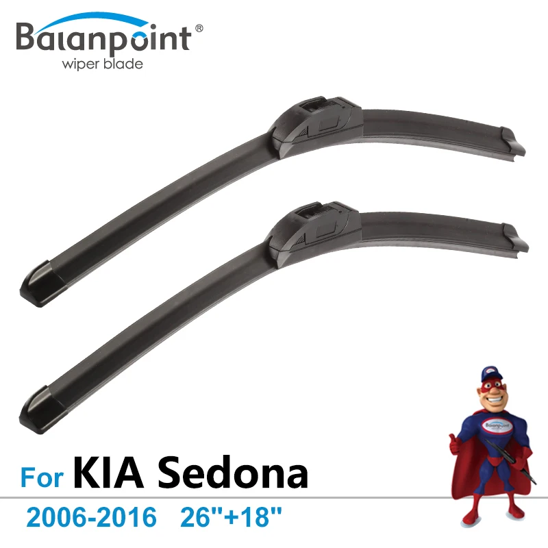 Wiper Blades for KIA Sedona 2006 2016 26"+18", Set of 2, Clean