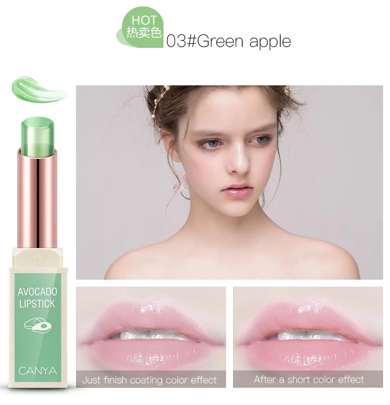 

CANYA 1Pc Lips Care Plant oil Change Colour Nourishing Makeup Beauty Makeup Lip Balm Moisturizer Lipstick Anti-cracking TSLM2