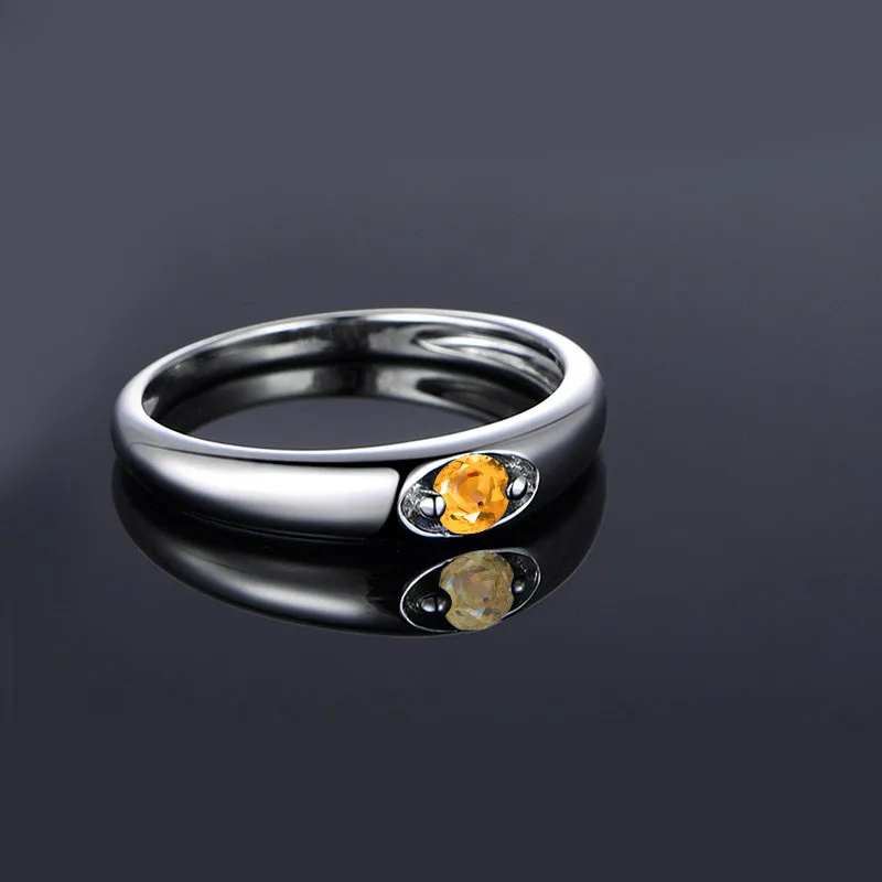 AINUOSHI кольцо с натуральным цитрином, 0.25ct, круглая огранка, 925 пробы, серебряное кольцо-пасьянс, модное обручальное свадебное ювелирное изделие, Женское кольцо