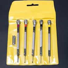 5pcs Precision Mini Small Screwdriver Set with Slotted Phillips Bits for Watch Glasses Screw driver Repair Tools 0.8-1.6mm